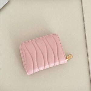 SHEIN Pink Quilted Wallet